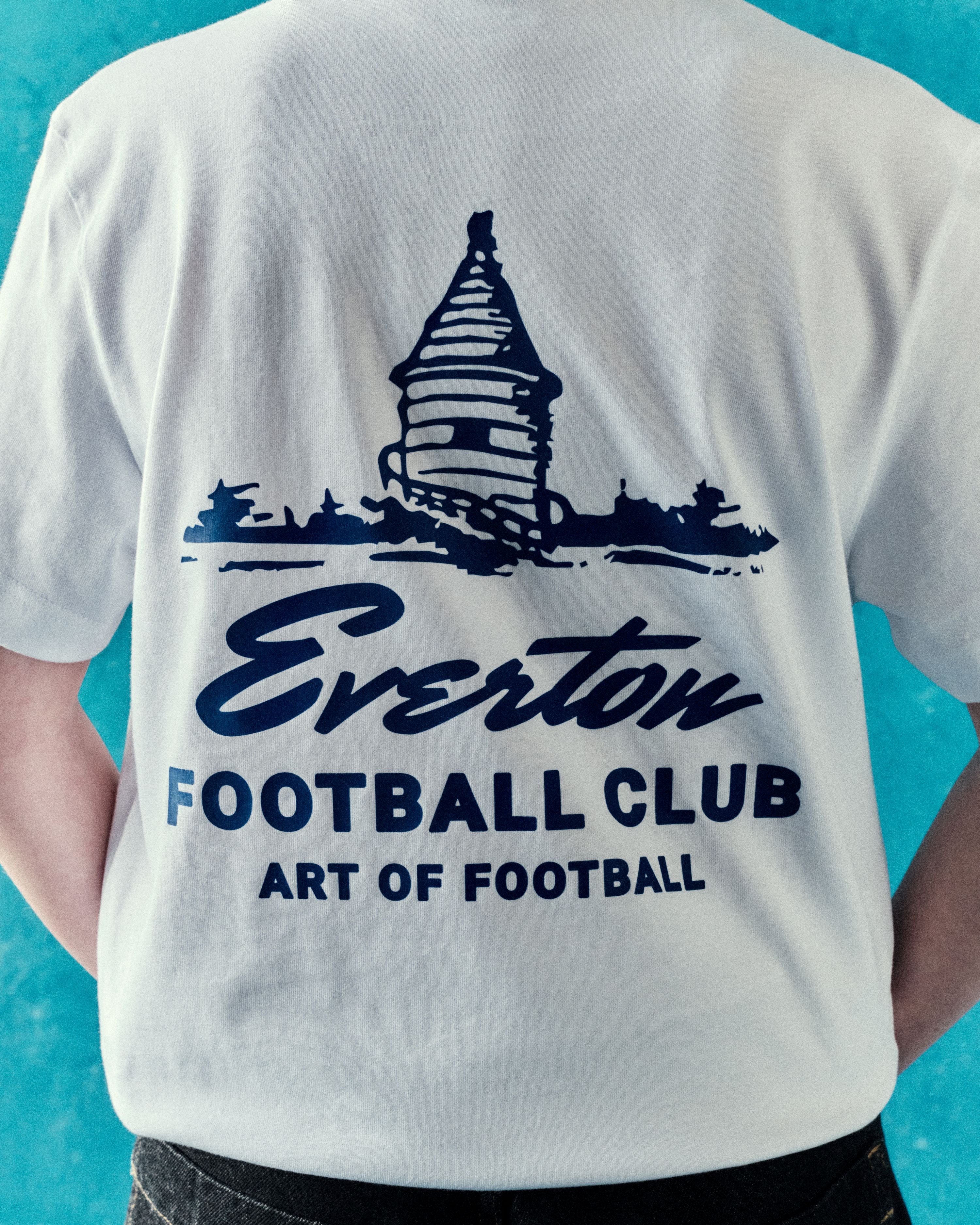 ART OF x Everton Tower Tee | EFC White Graphic Football T-shirt