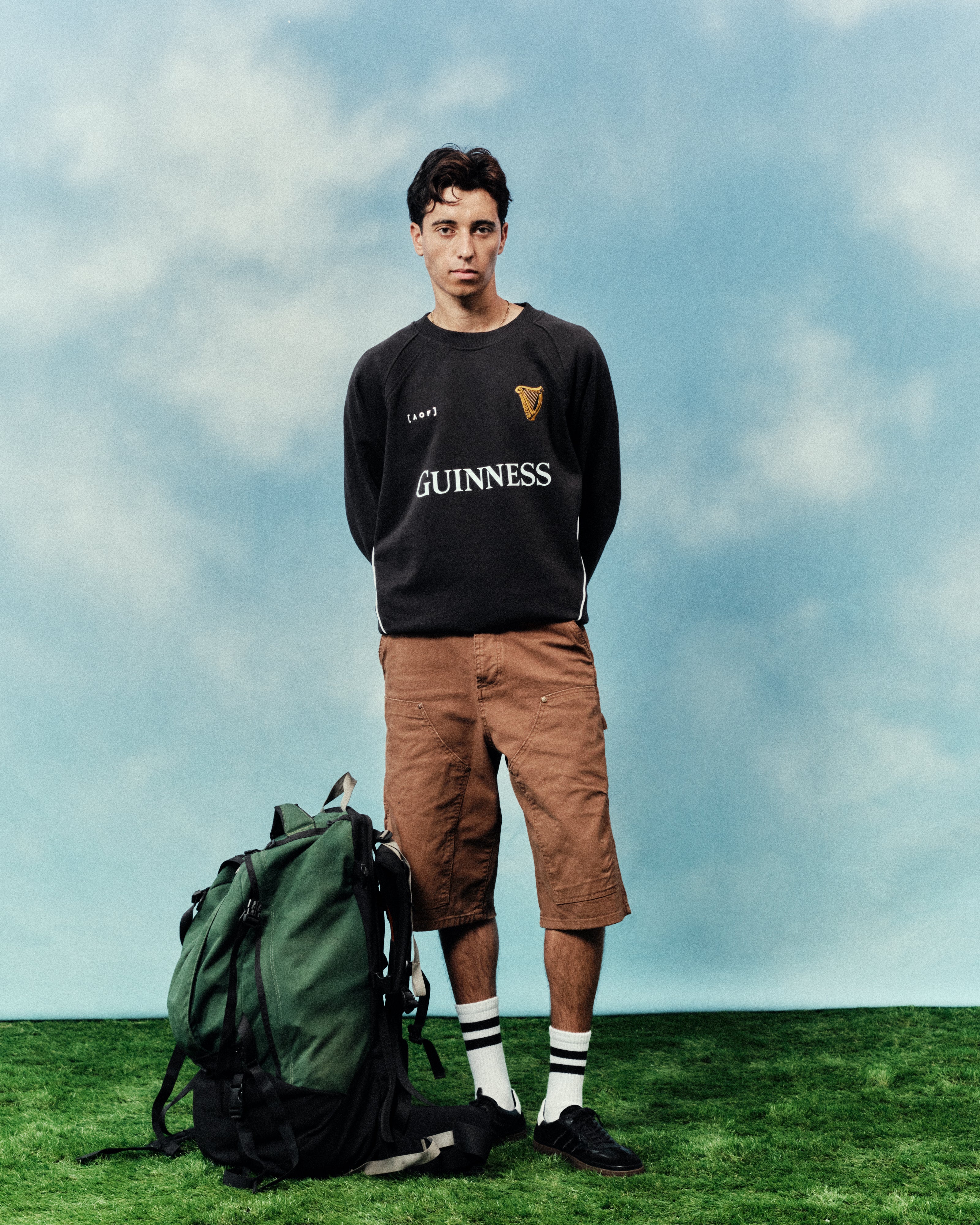 AOF X Guinness Panelled Sweater | Black Sweat | Art of Football