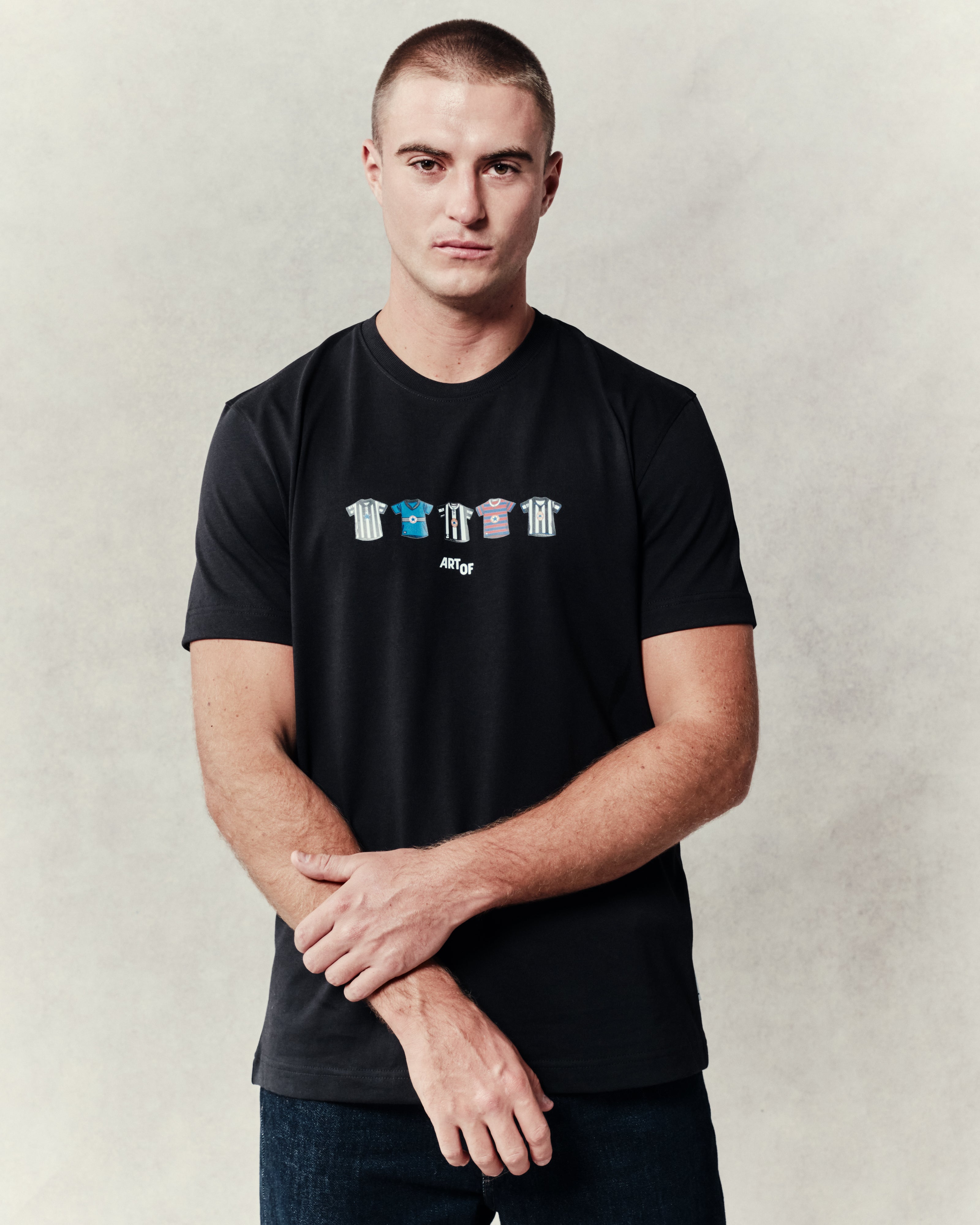 ART OF Toon Printed Classics Tee | NUFC Black Graphic Football T-shirt