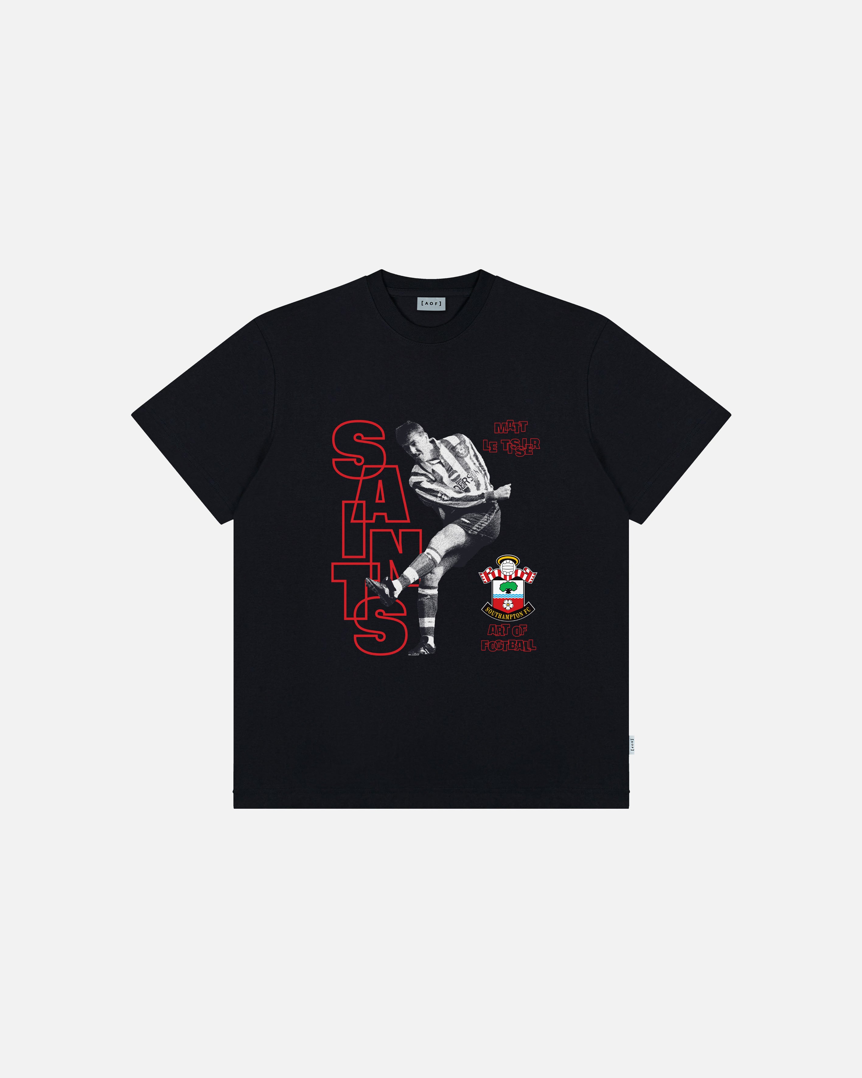AOF x Southampton Le Tissier Tee | Black T-shirt | Art of Football