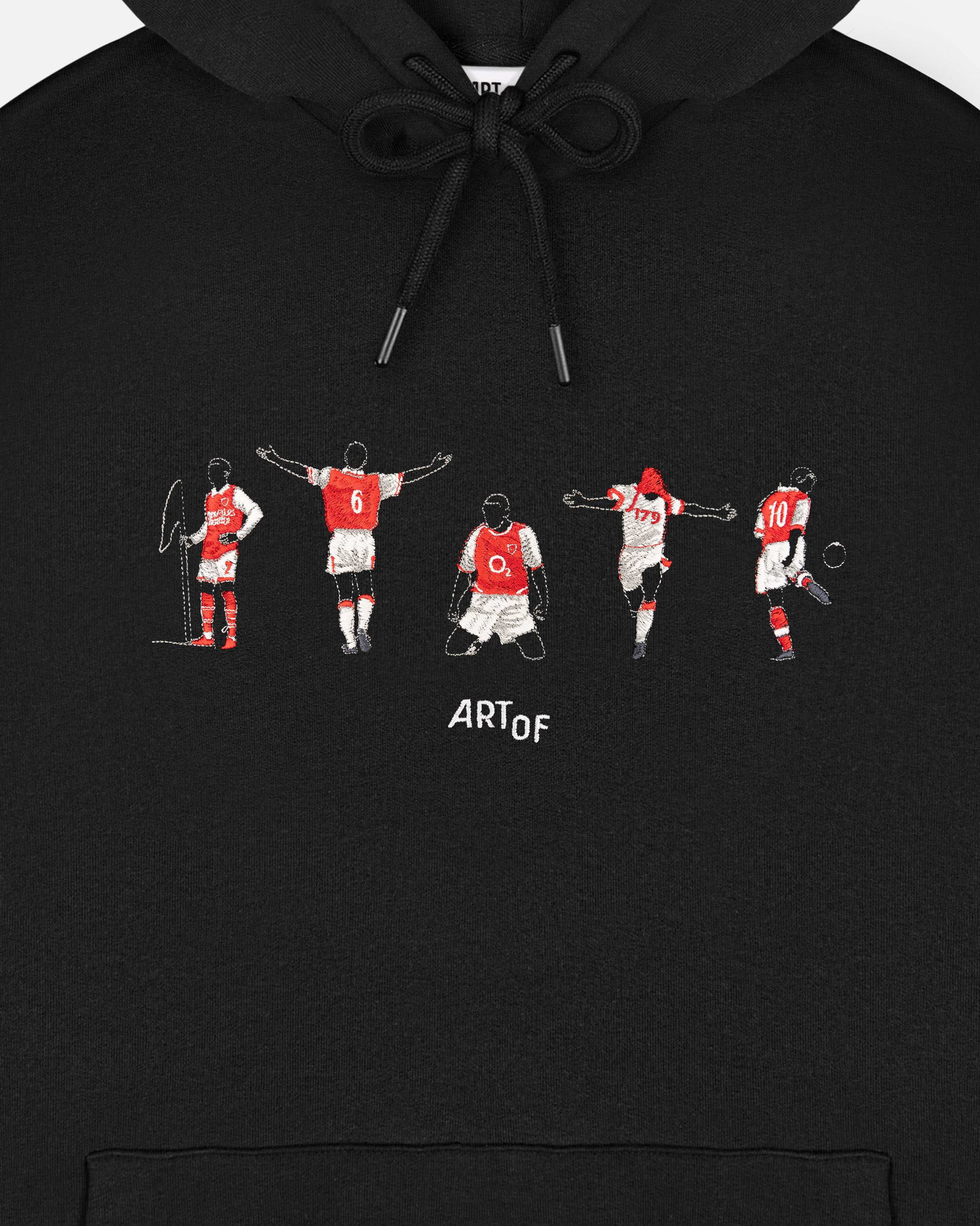 ART OF AFC Embroidered Icons Black Hoodie | Football Sweat