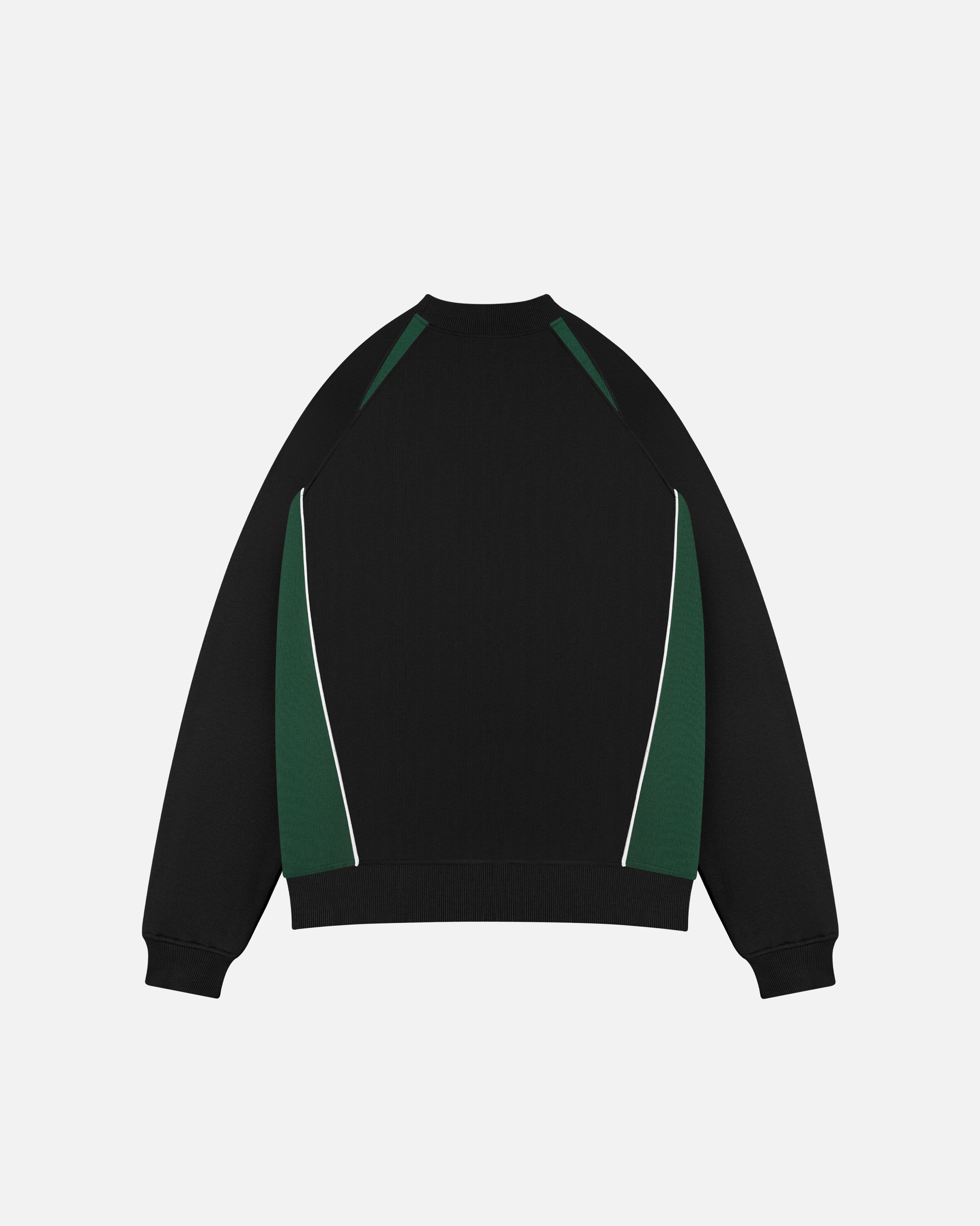 ART OF Hibernian Black Panelled Sweat | HFC Embroidered Football Merch