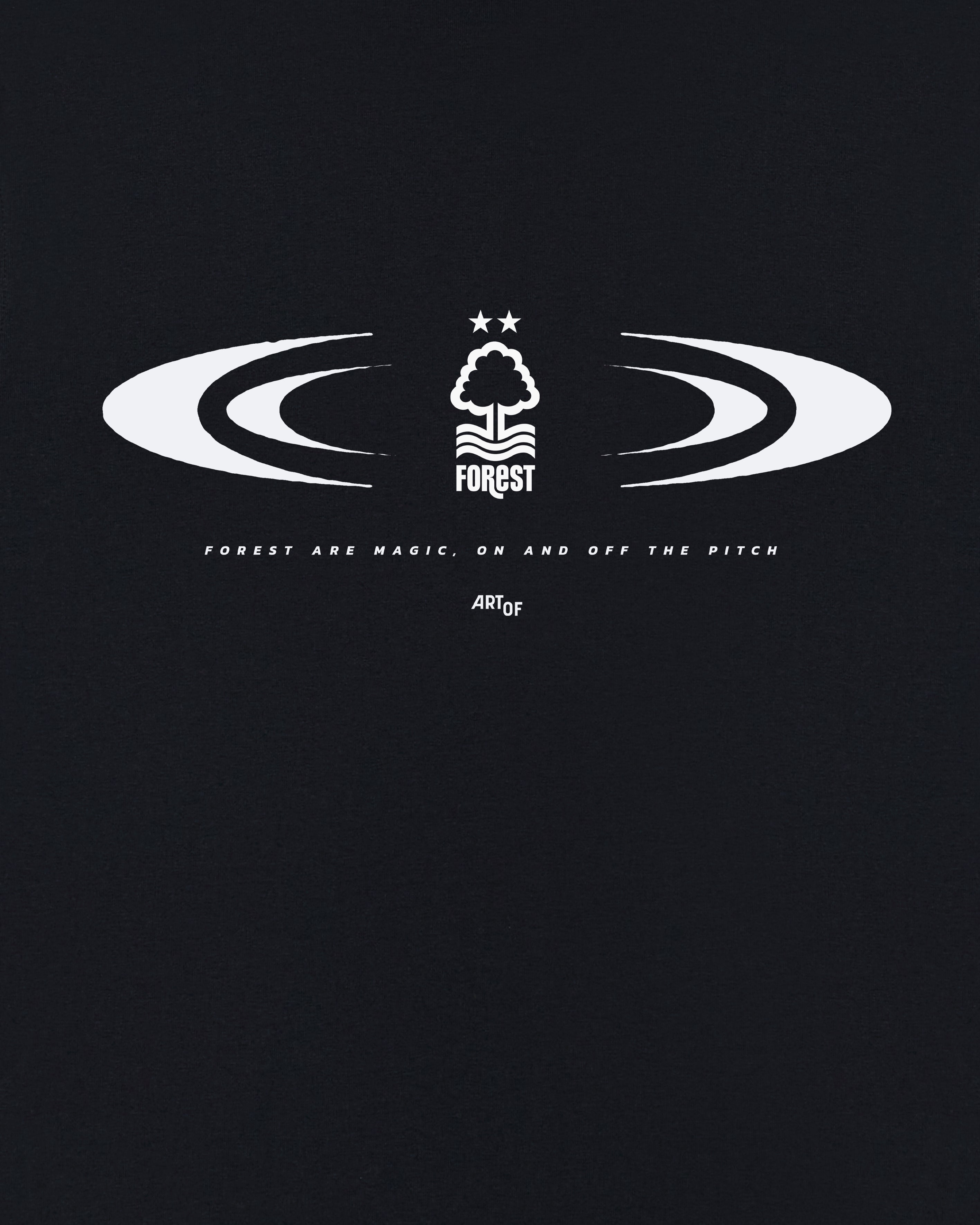 ART OF x Forest 00s Graphic Tee | NFFC Black Graphic Football T-shirt