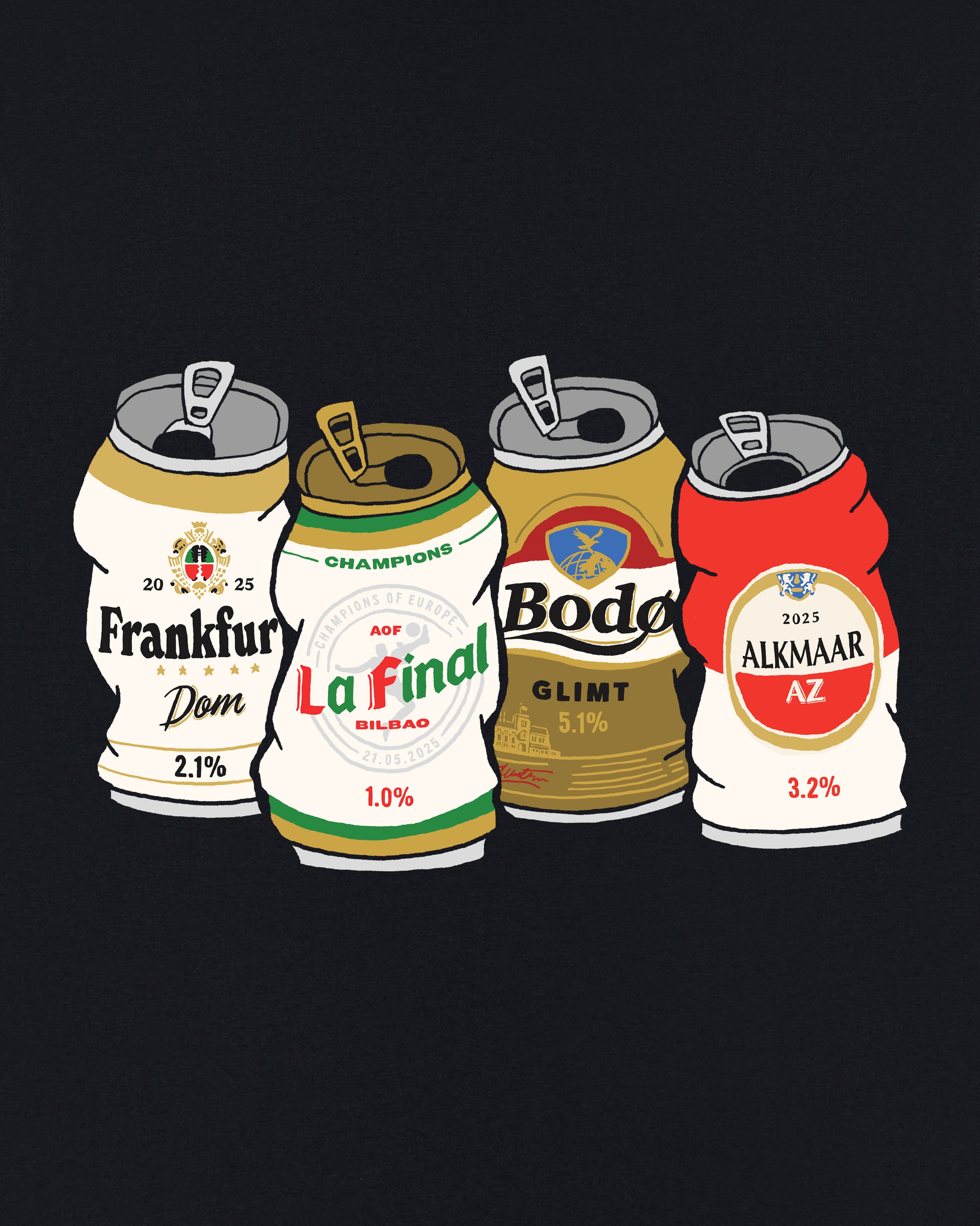 ART OF x Spurs European Champions Cans | THFC Black Football T-Shirt