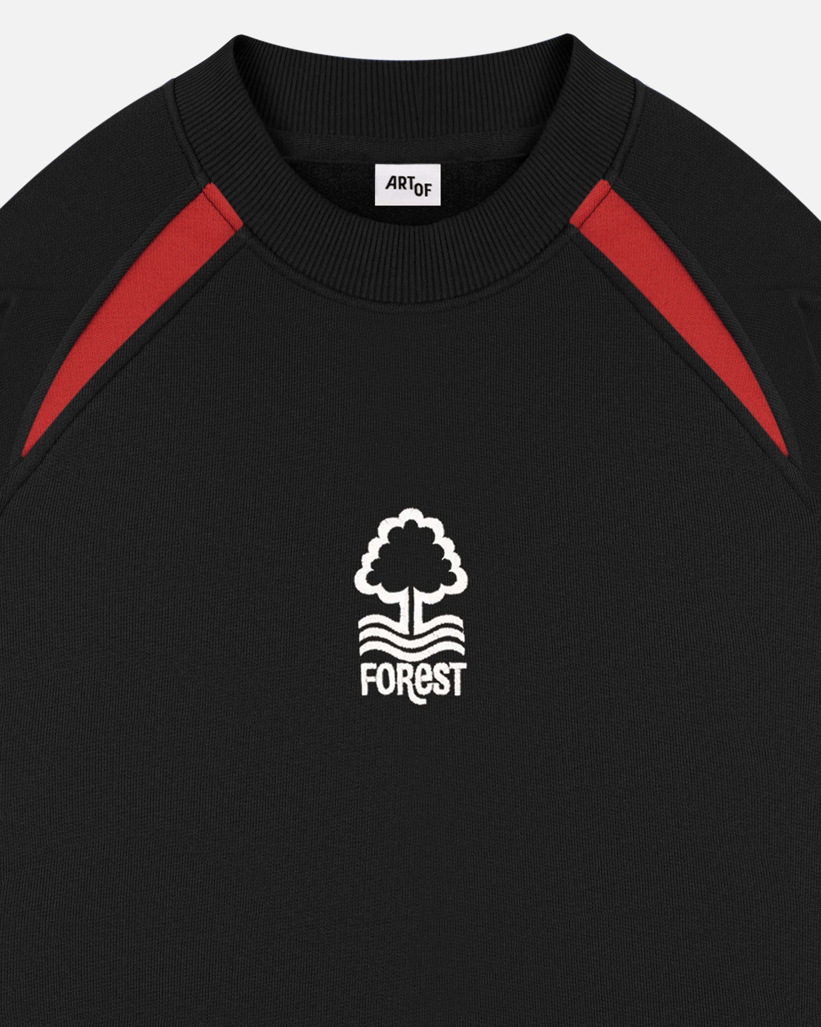 ART OF x Nottingham Forest Black Panelled Sweat | NFFC Football Merch
