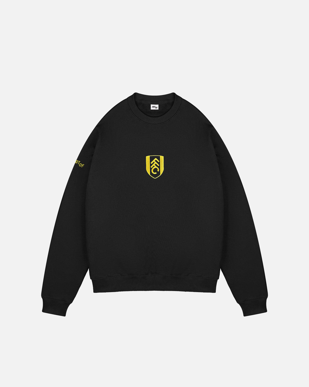 ART OF x Fulham Single Colour Crest Sweat | FFC Black Football Jumper
