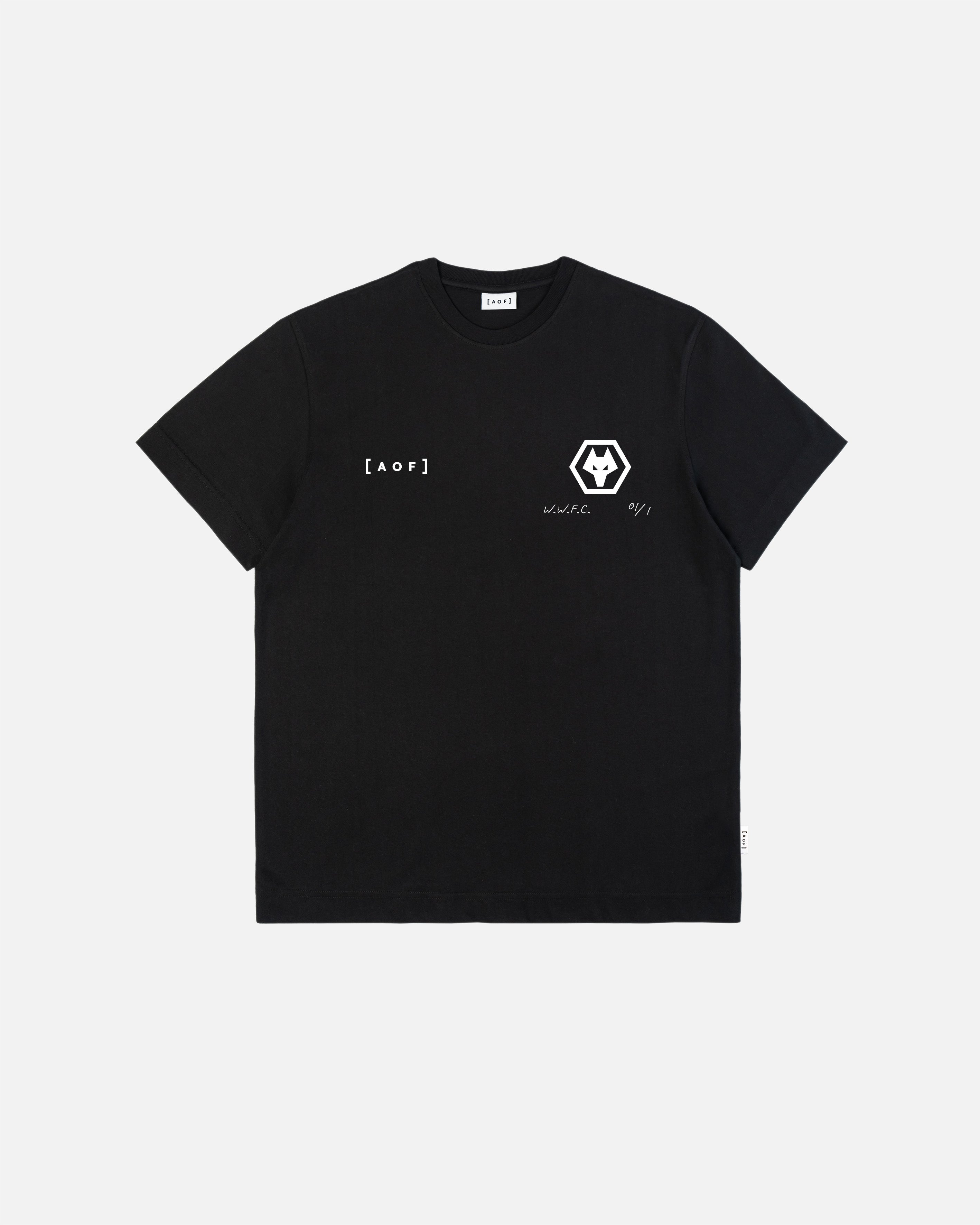 AOF x Wolves Exhibition Tee | Black Graphic T-shirt | Art of Football