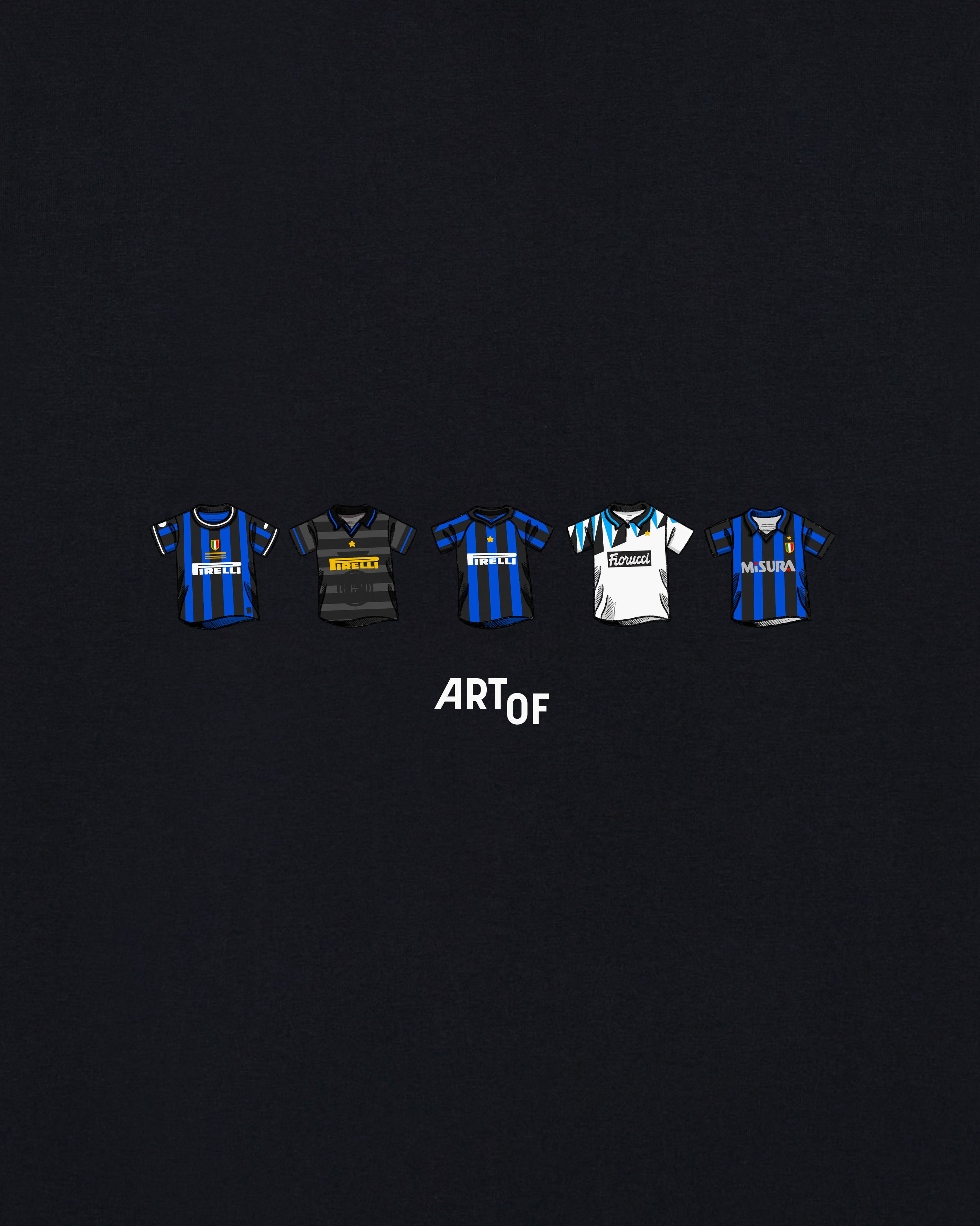 ART OF Inter Milan Printed Classics Tee | Black Football T-shirt