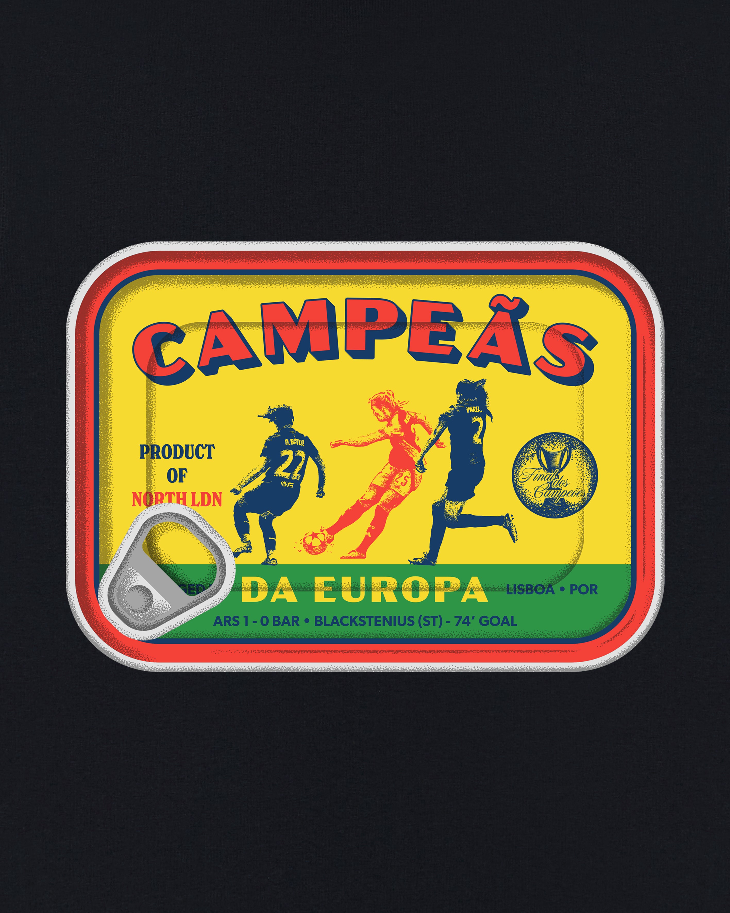 AOF x AFC Women's Campeãs Da Europa Tee | Black Graphic T-shirt