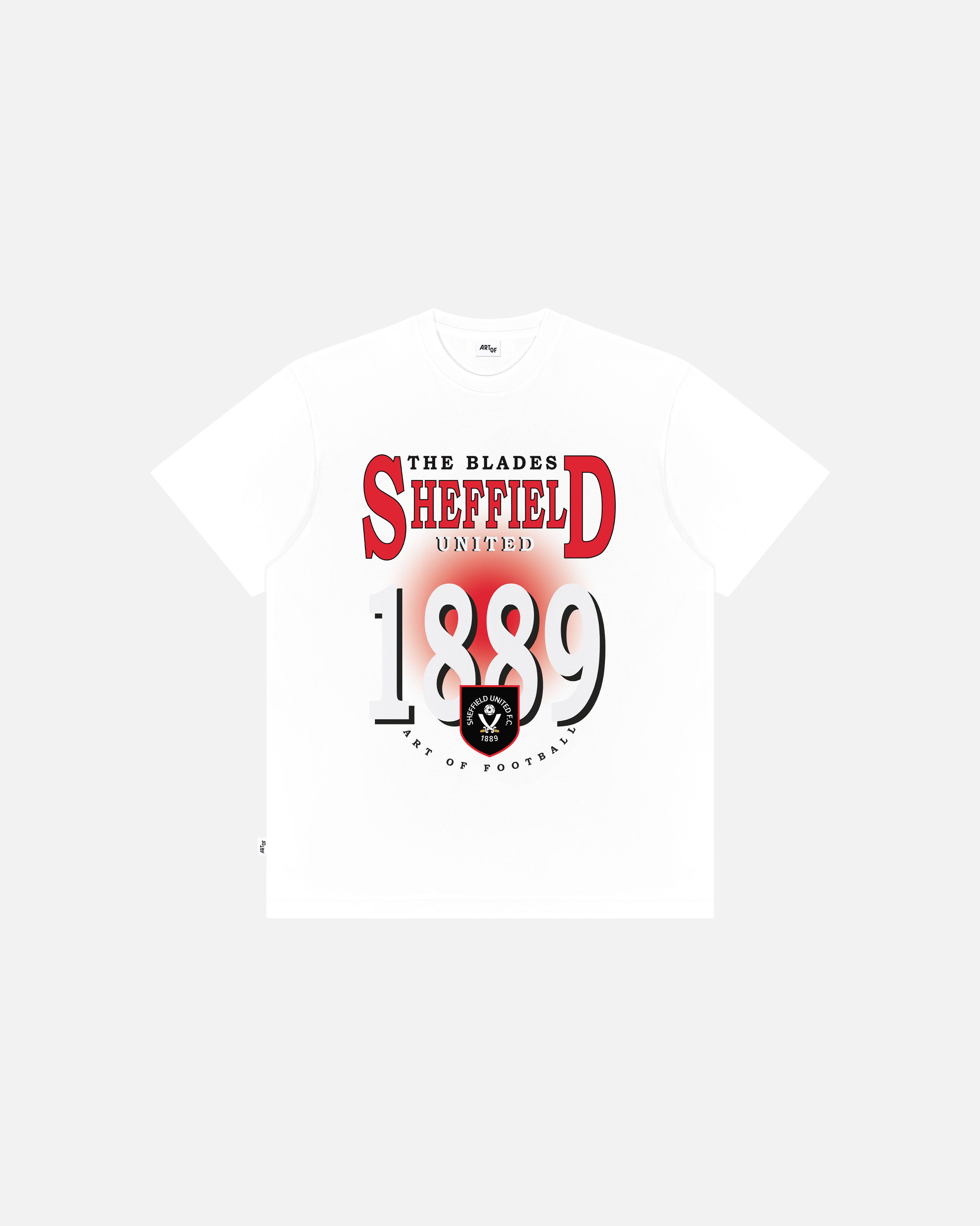 ART OF Sheffield United 90's Tee | SUFC White Graphic Football T-shirt