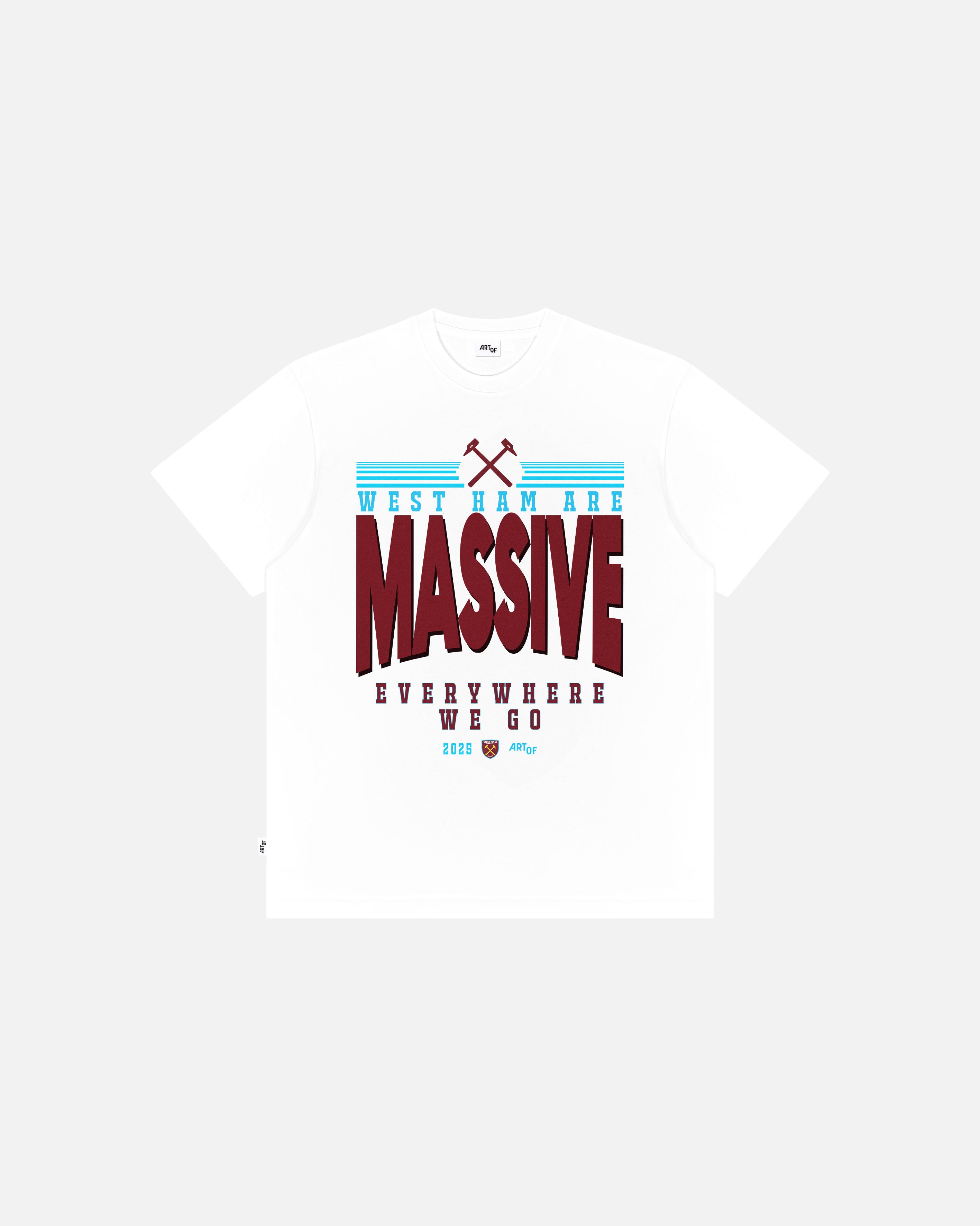 ART OF x West Ham Are Massive Tee | White Graphic Football T-shirt