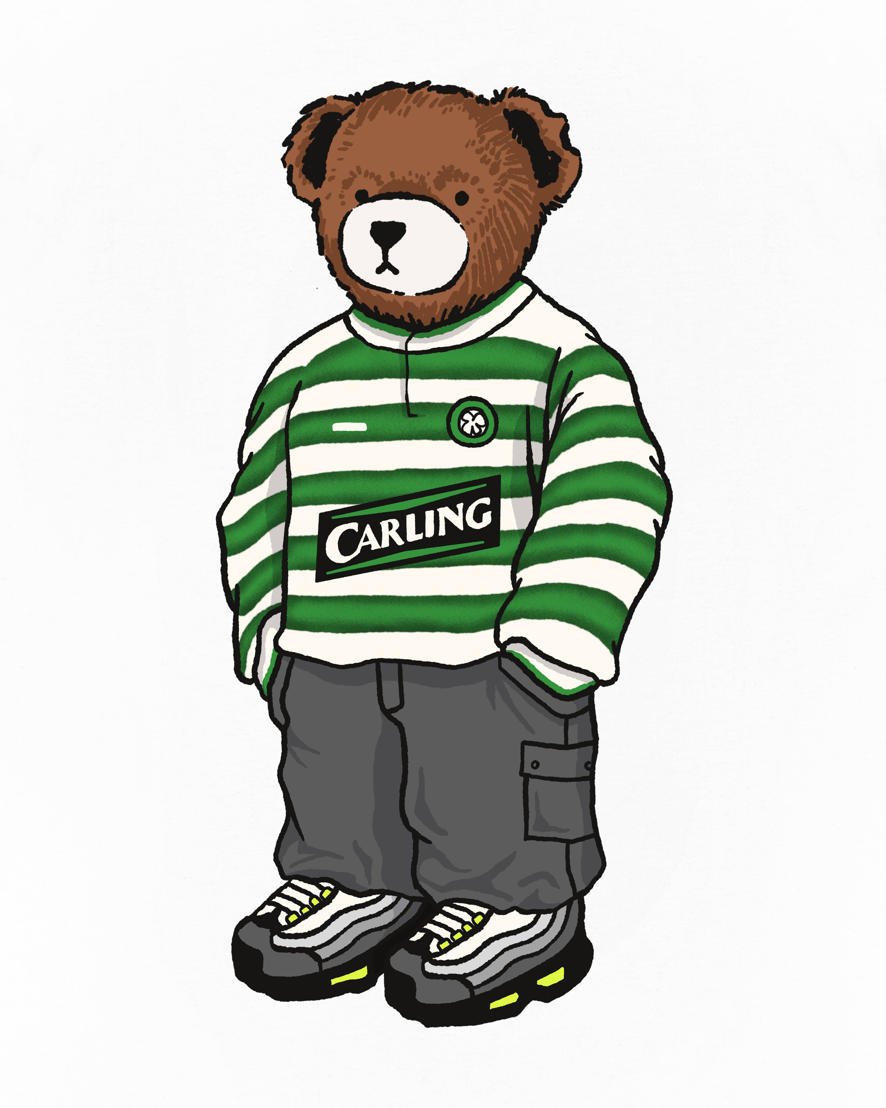 ART OF Bhoys Home Pickles Tee | Celtic White Graphic Football T-shirt