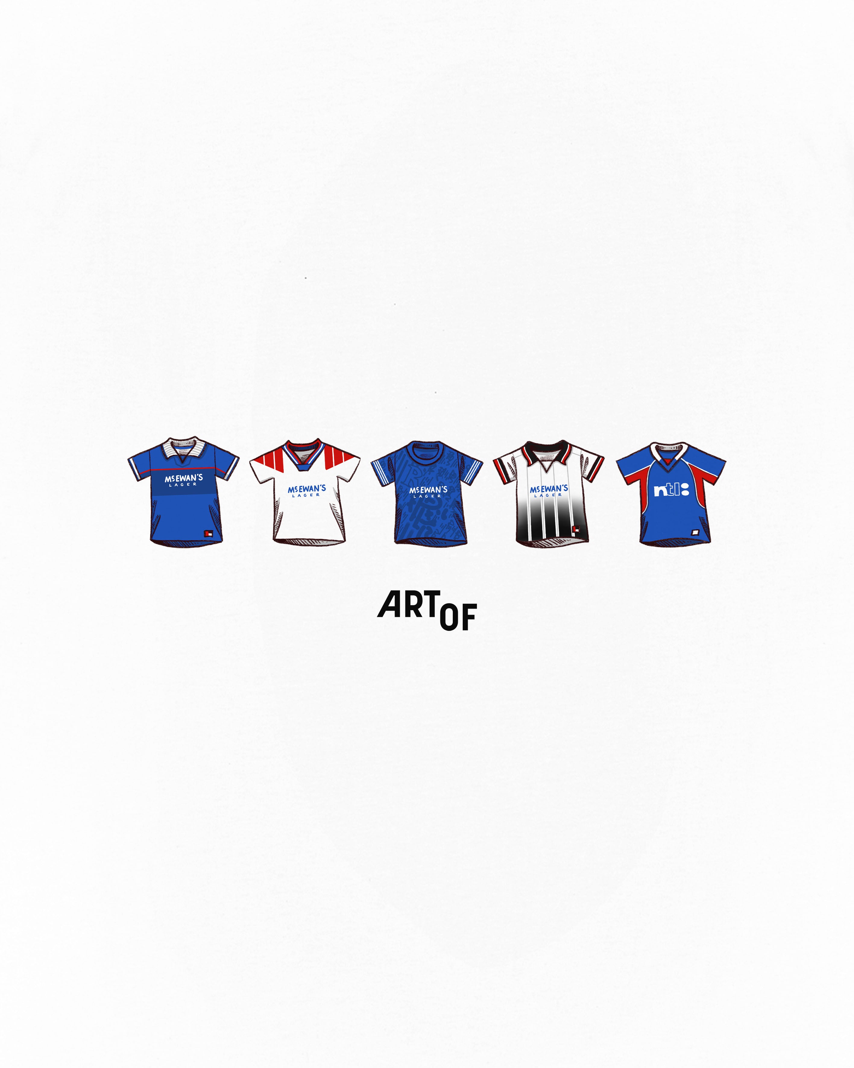 ART OF x RFC Printed Classics Tee | White Graphic Football T-shirt