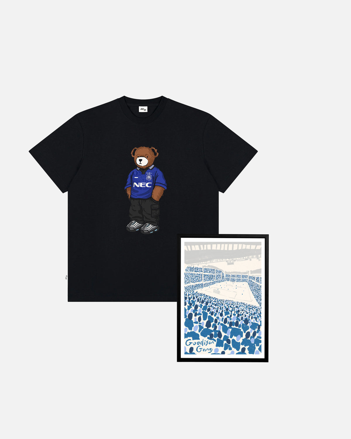ART OF x Everton Tee & Print Bundle | EFC Football T-Shirt & Print
