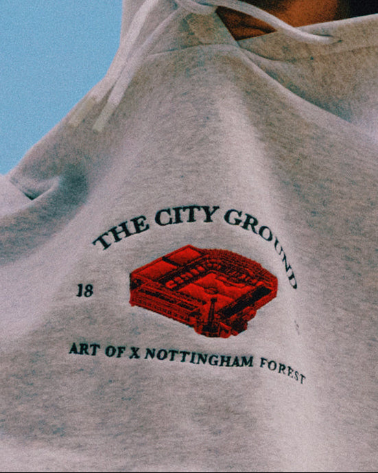ART OF x Forest Stadium Hoodie | NFFC Grey Embroidered Football Sweat