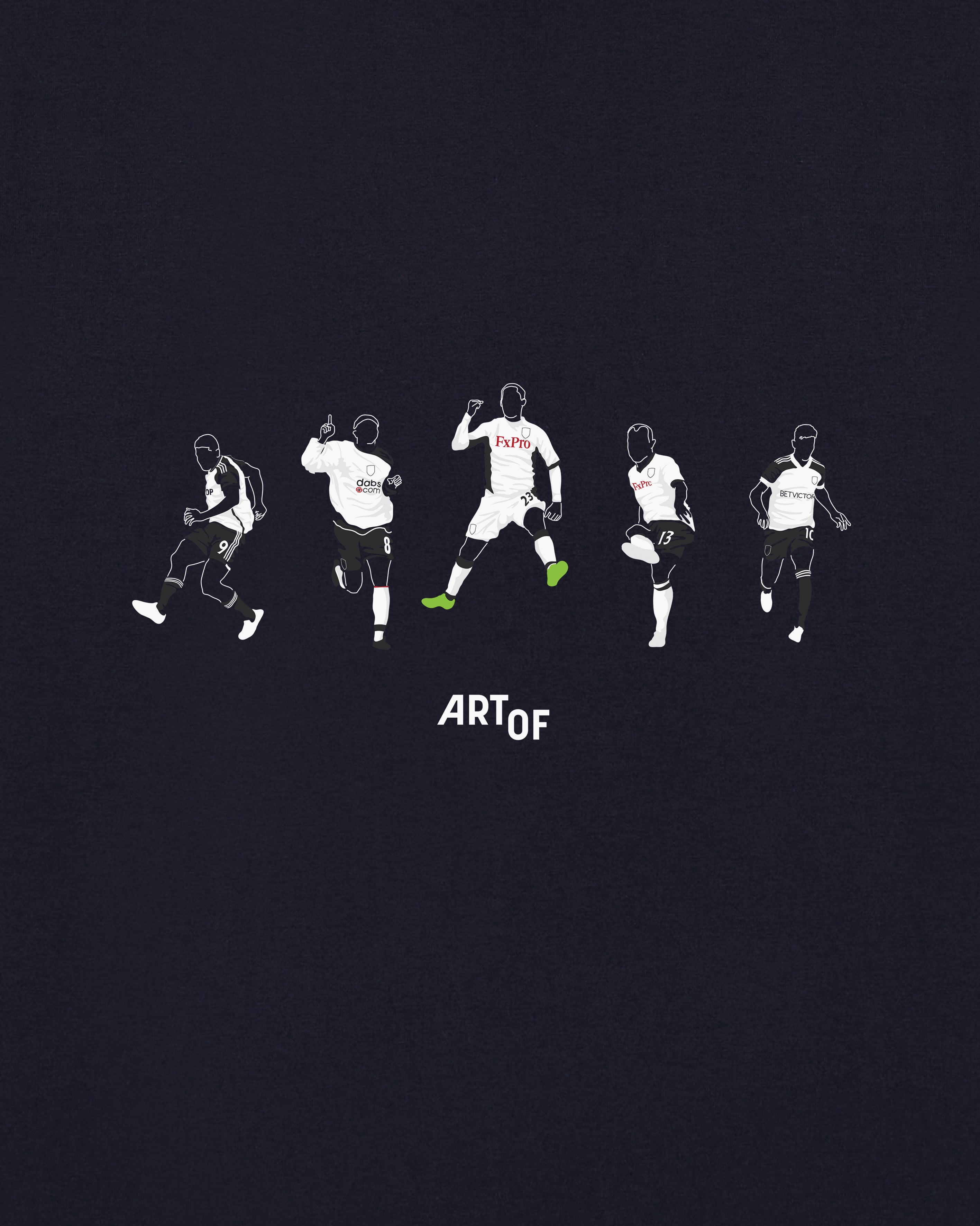 ART OF Football x Fulham Icons Tee | AOF x FFC Black Graphic T-shirt