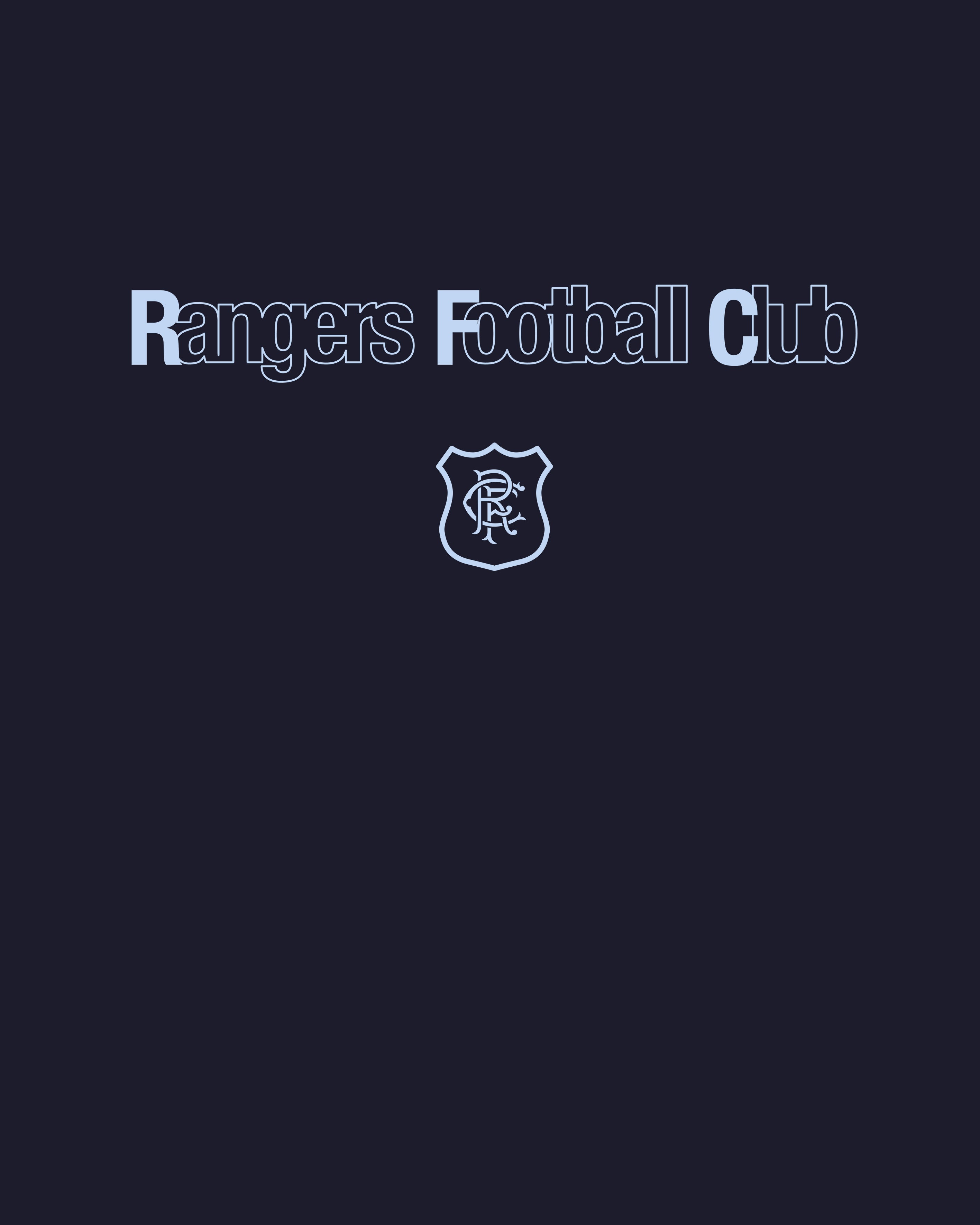 ART OF x Rangers 00s Type Tee | RFC Navy Graphic Football T-shirt