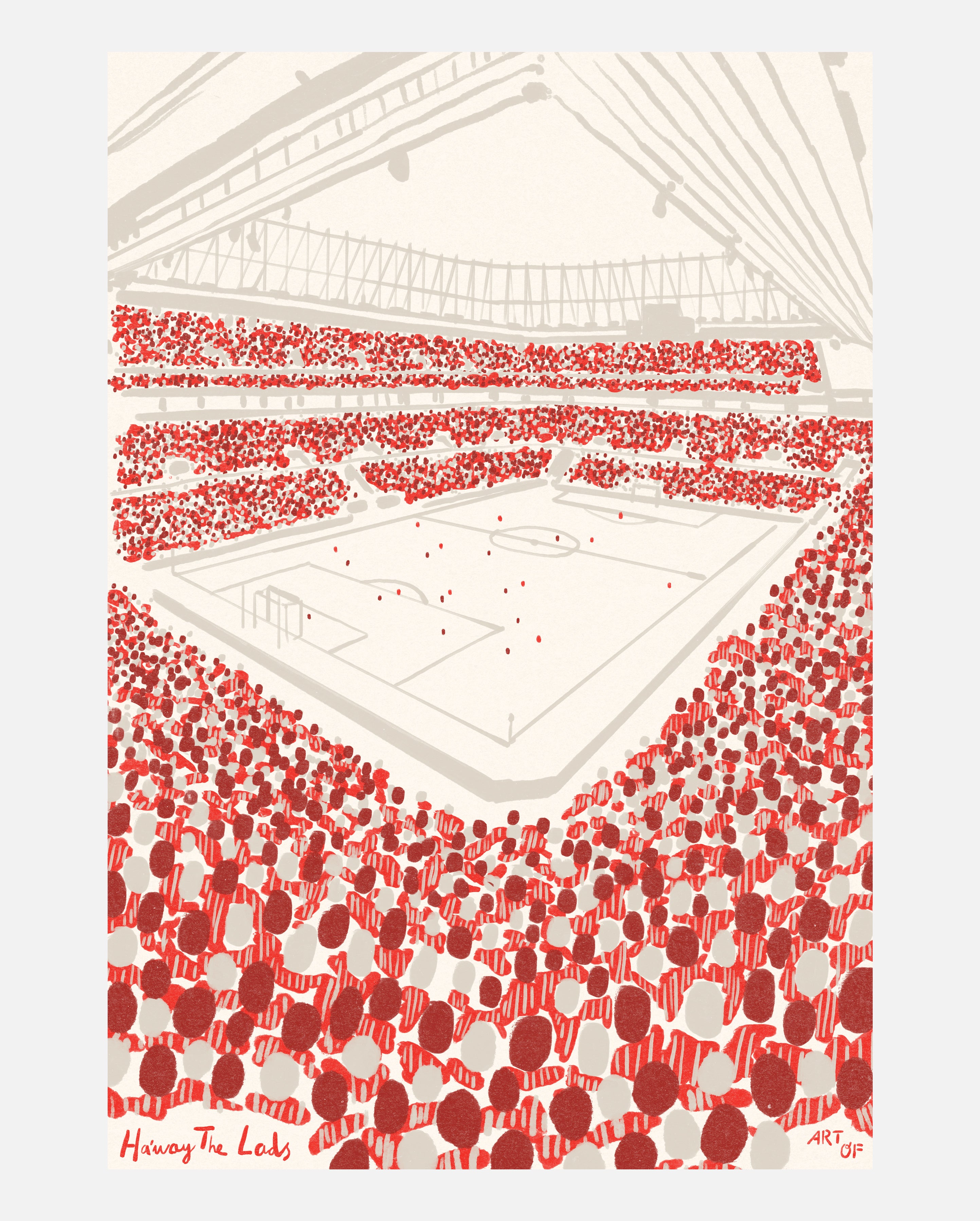 ART OF x Sunderland Twelfth Man Framed Print | Football Wall Art