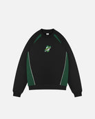 ART OF Hibernian Black Panelled Sweat | HFC Embroidered Football Merch