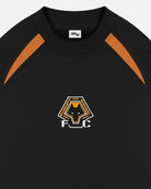 ART OF x Wolves Black & Orange Panelled Sweat | WWFC Football Merch