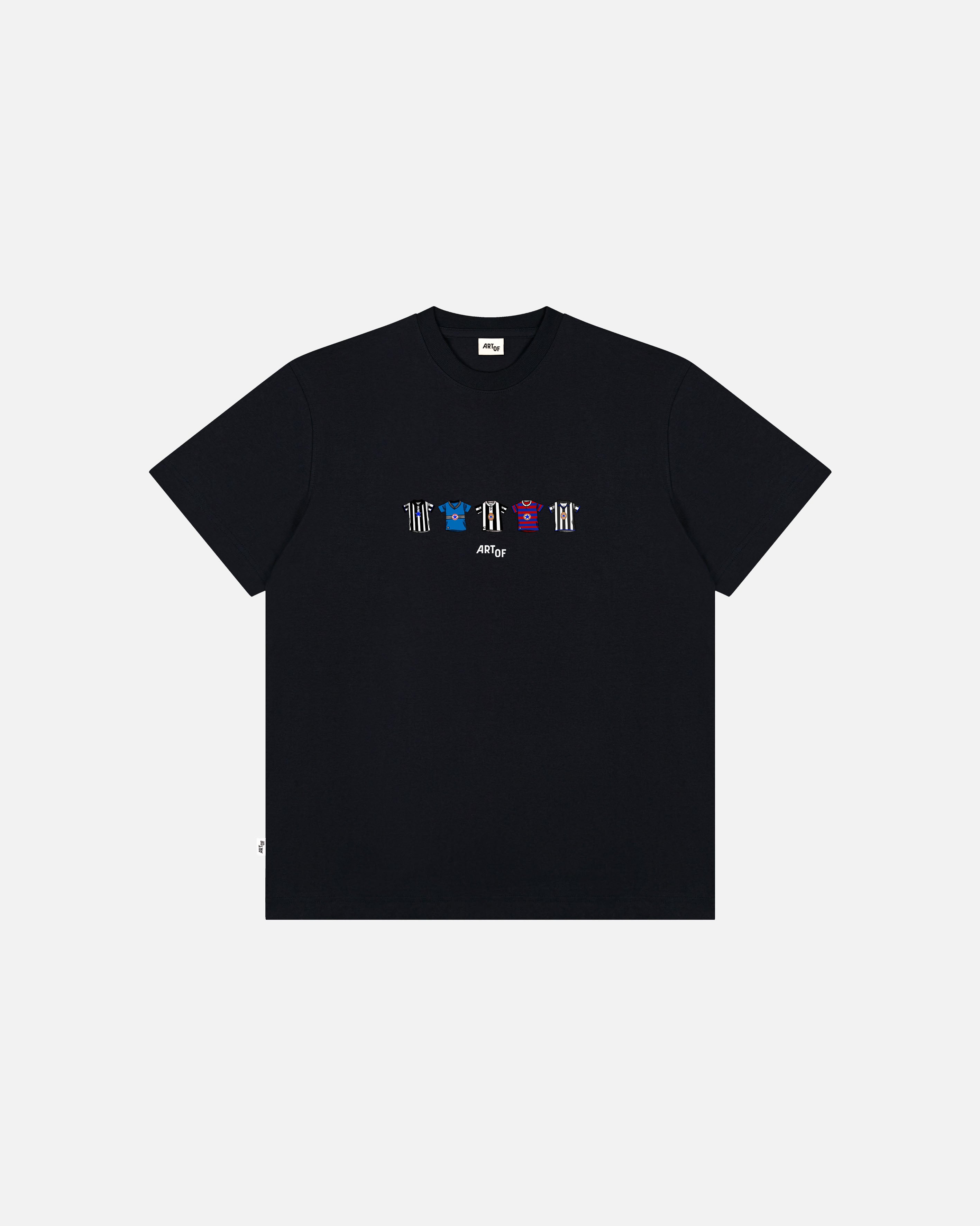 ART OF Toon Printed Classics Tee | Black Graphic Football T-shirt