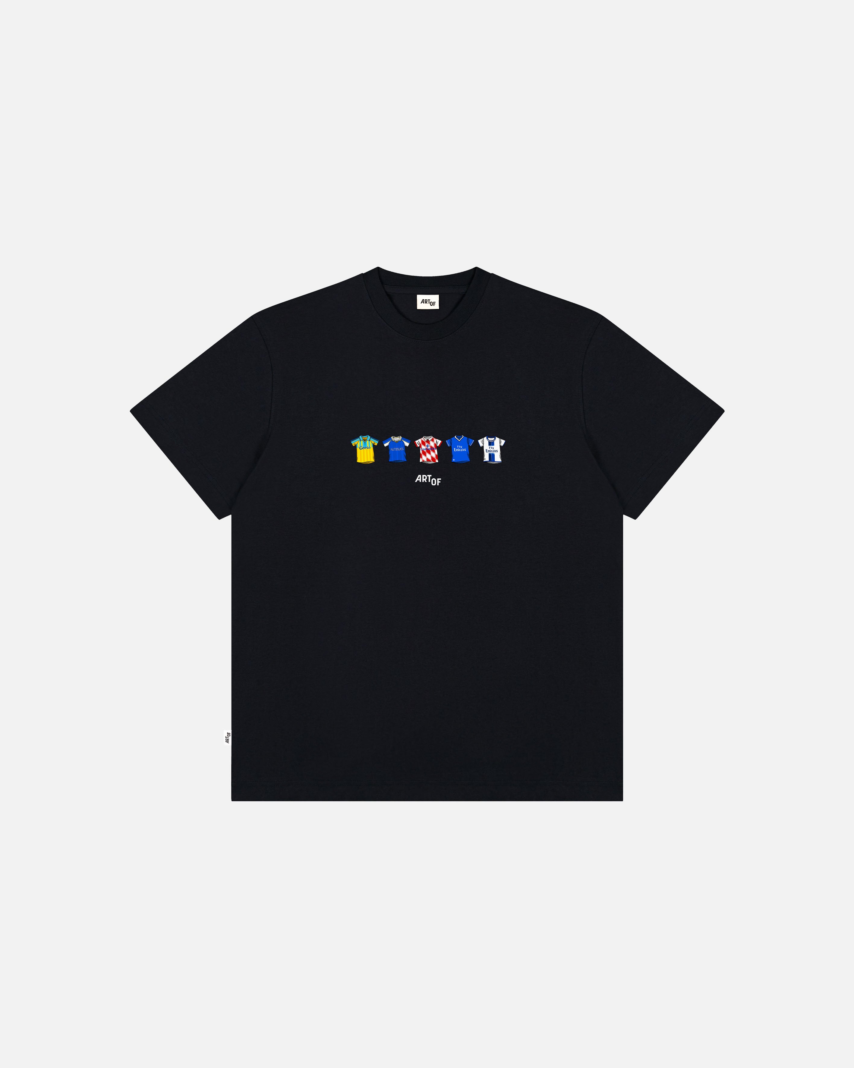 ART OF Pensioners Printed Classics Tee | Black Football T-shirt