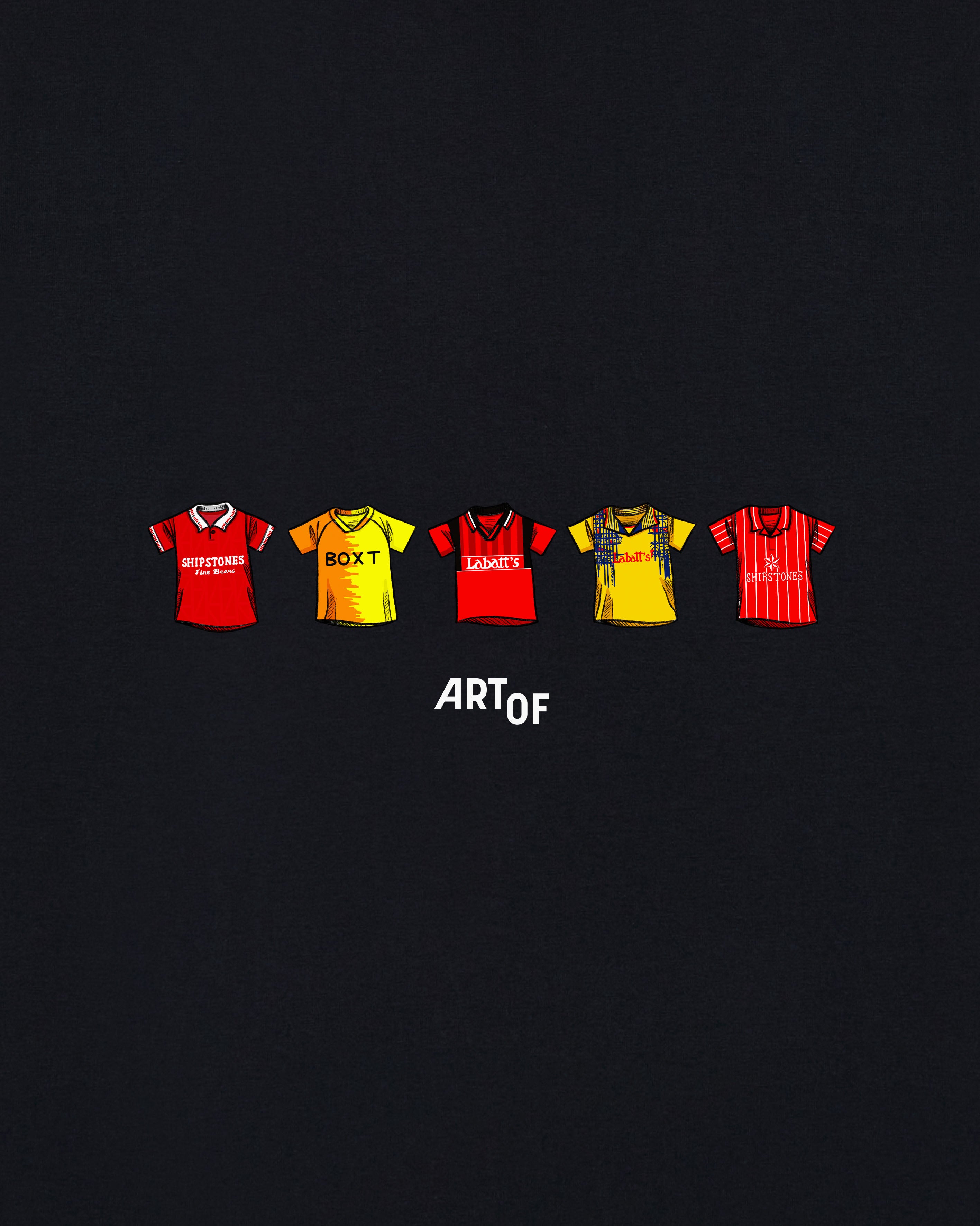 ART OF x Forest Printed Classics Tee | Black Graphic Football T-shirt