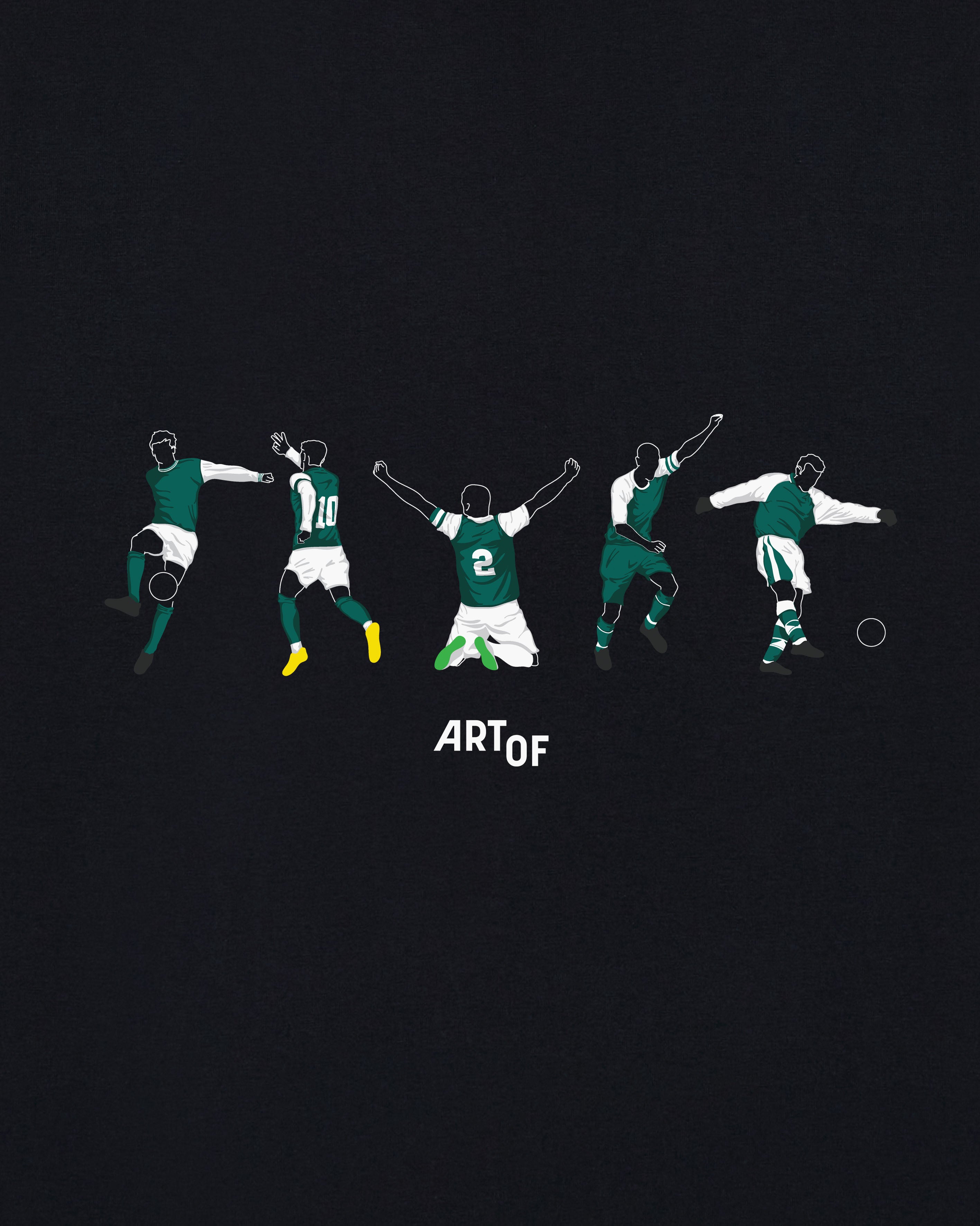ART OF x Hibs Icons Tee | Hibernian Black Graphic Football T-shirt