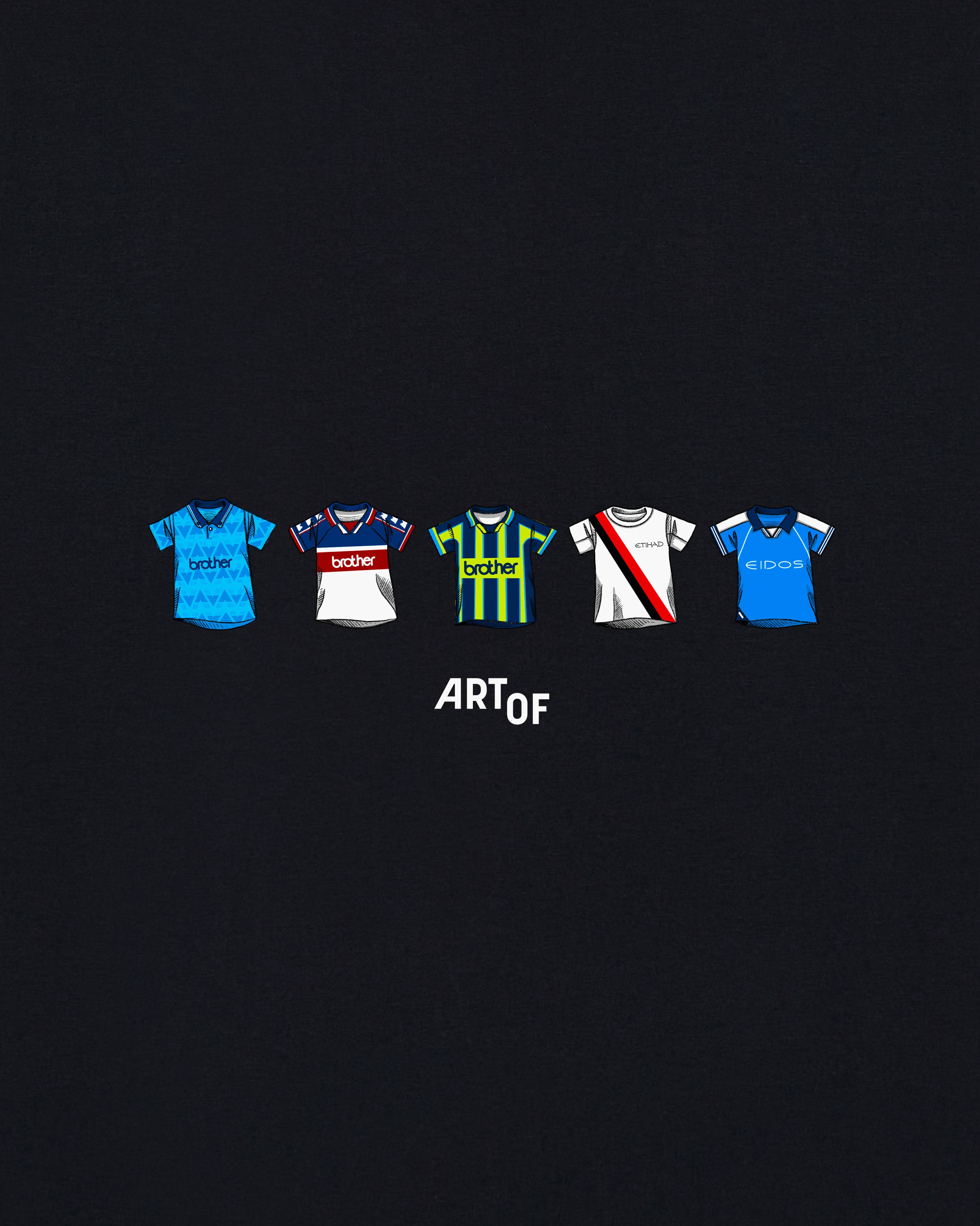 ART OF MCFC Printed Classics Tee | Black Graphic Football T-shirt