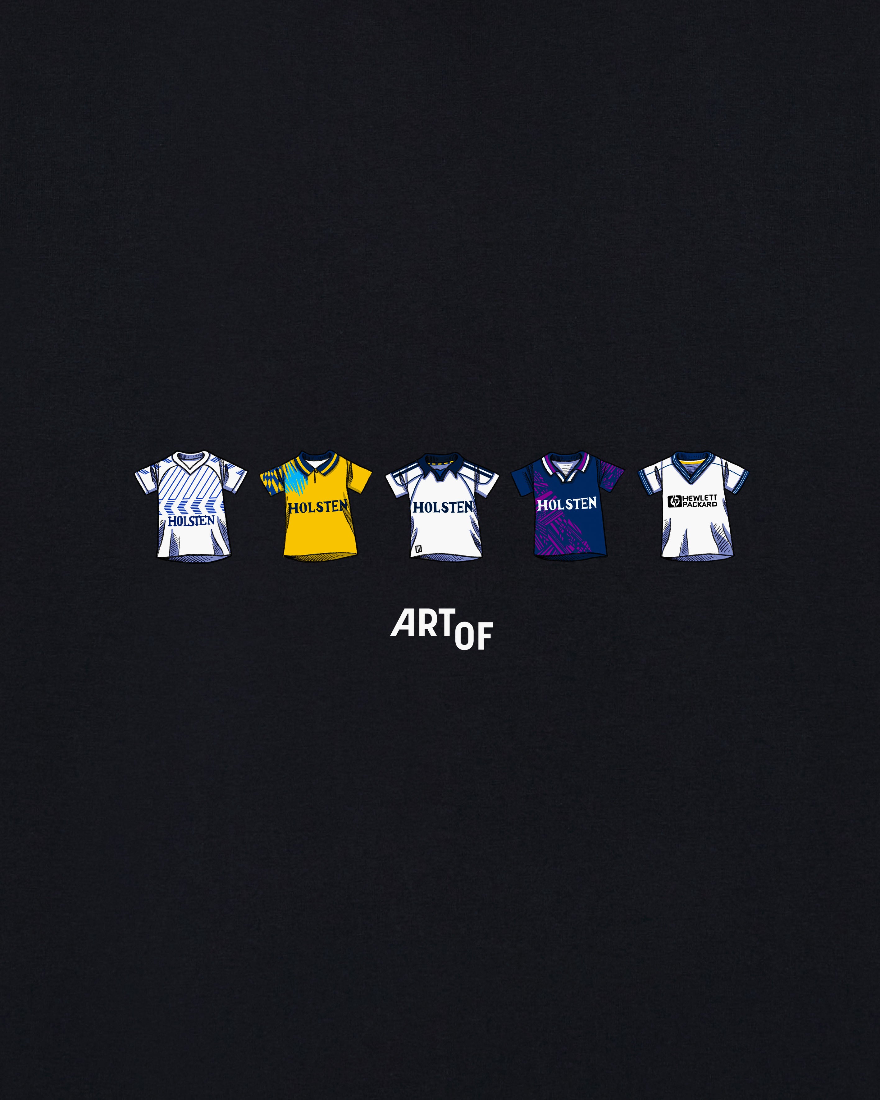 ART OF Spurs Printed Classics Tee | Black Graphic Football T-shirt