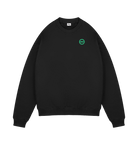 Black Printed Sweater Front