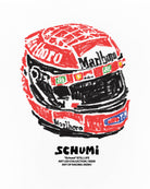 ART OF Schumi Still Life Tee | White Graphic Motor Racing T-shirt