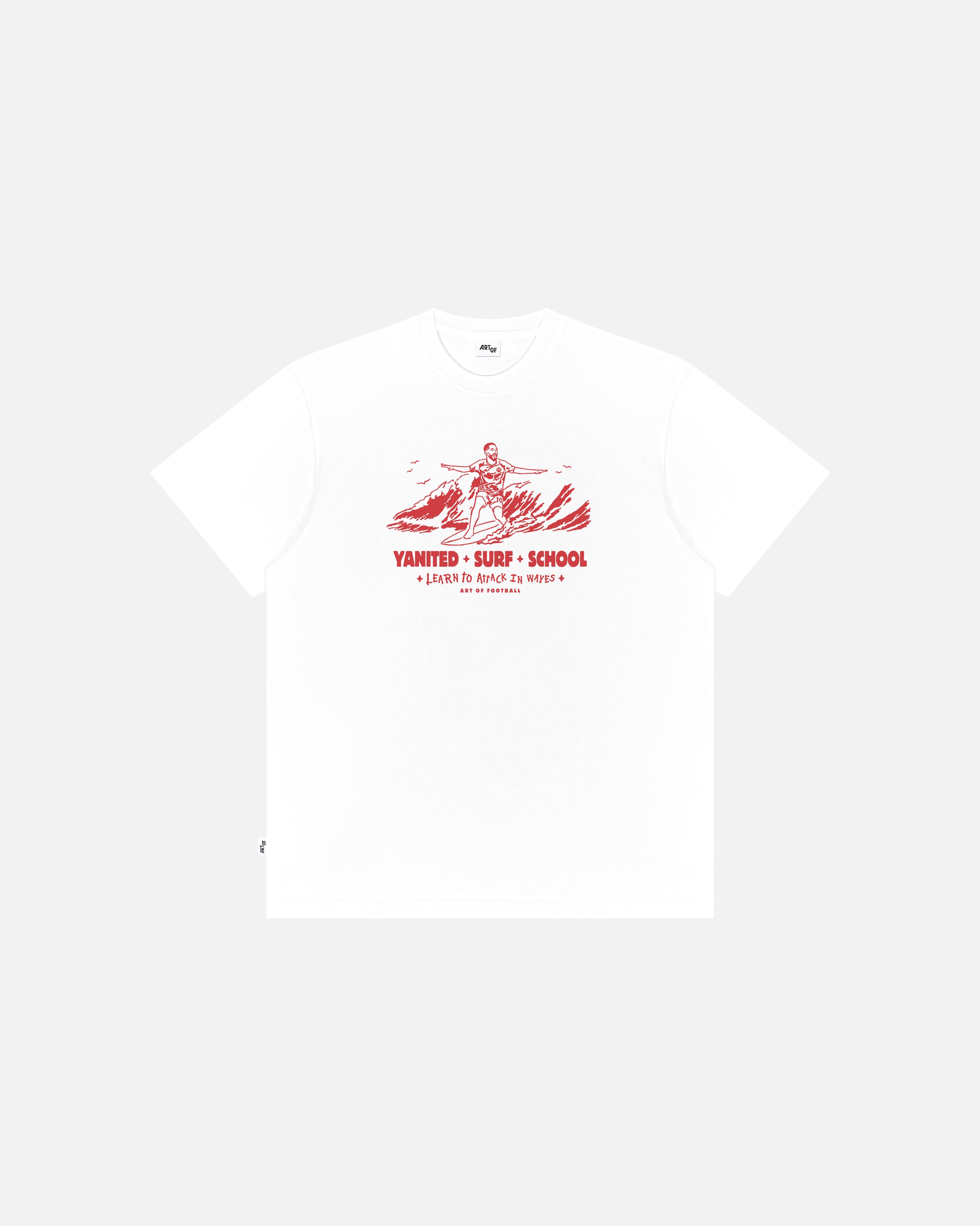 ART OF Yanited Surf School Tee | United White Graphic Football T-shirt