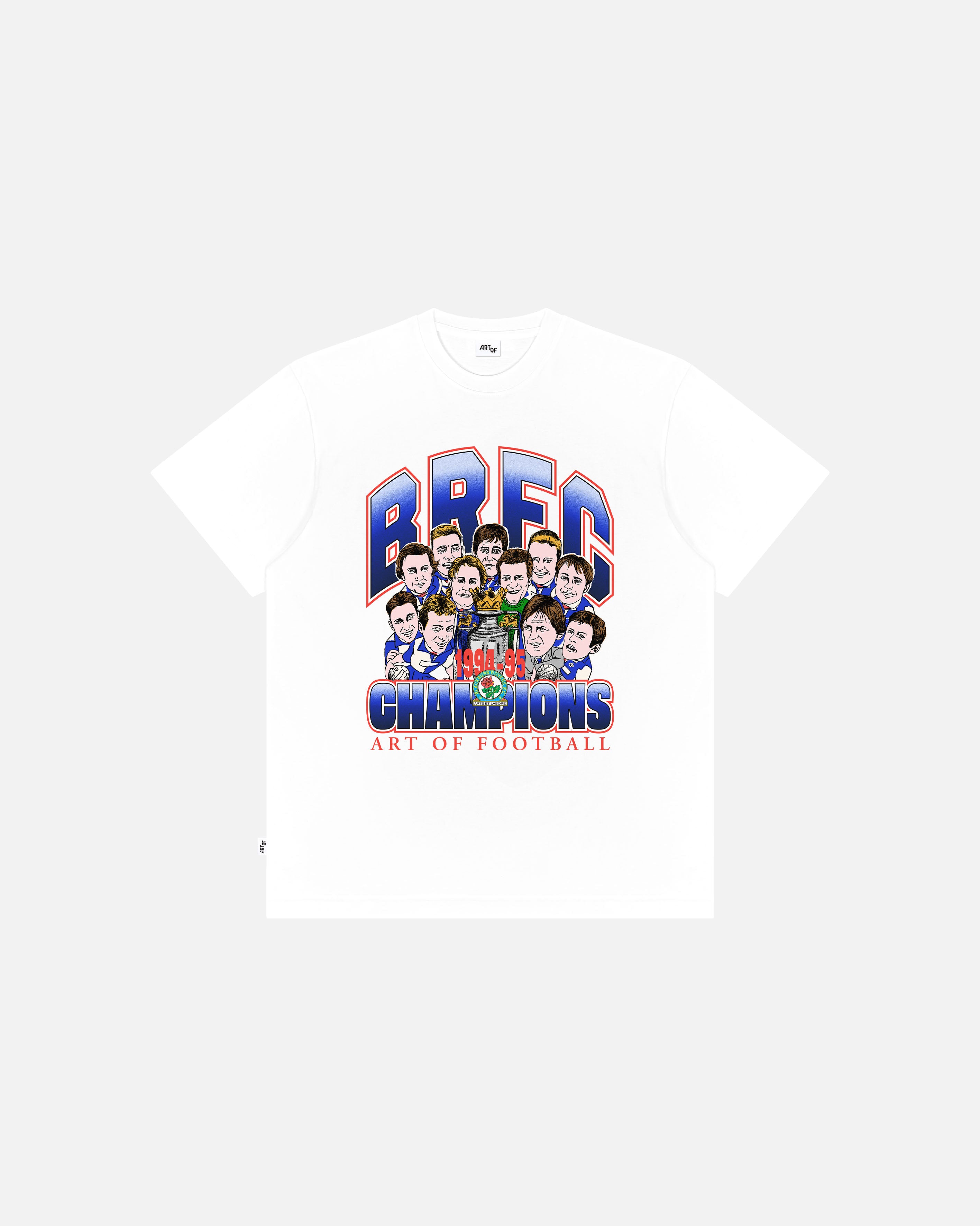 ART OF x Blackburn Champions Tee | BRFC White Graphic Football T-shirt
