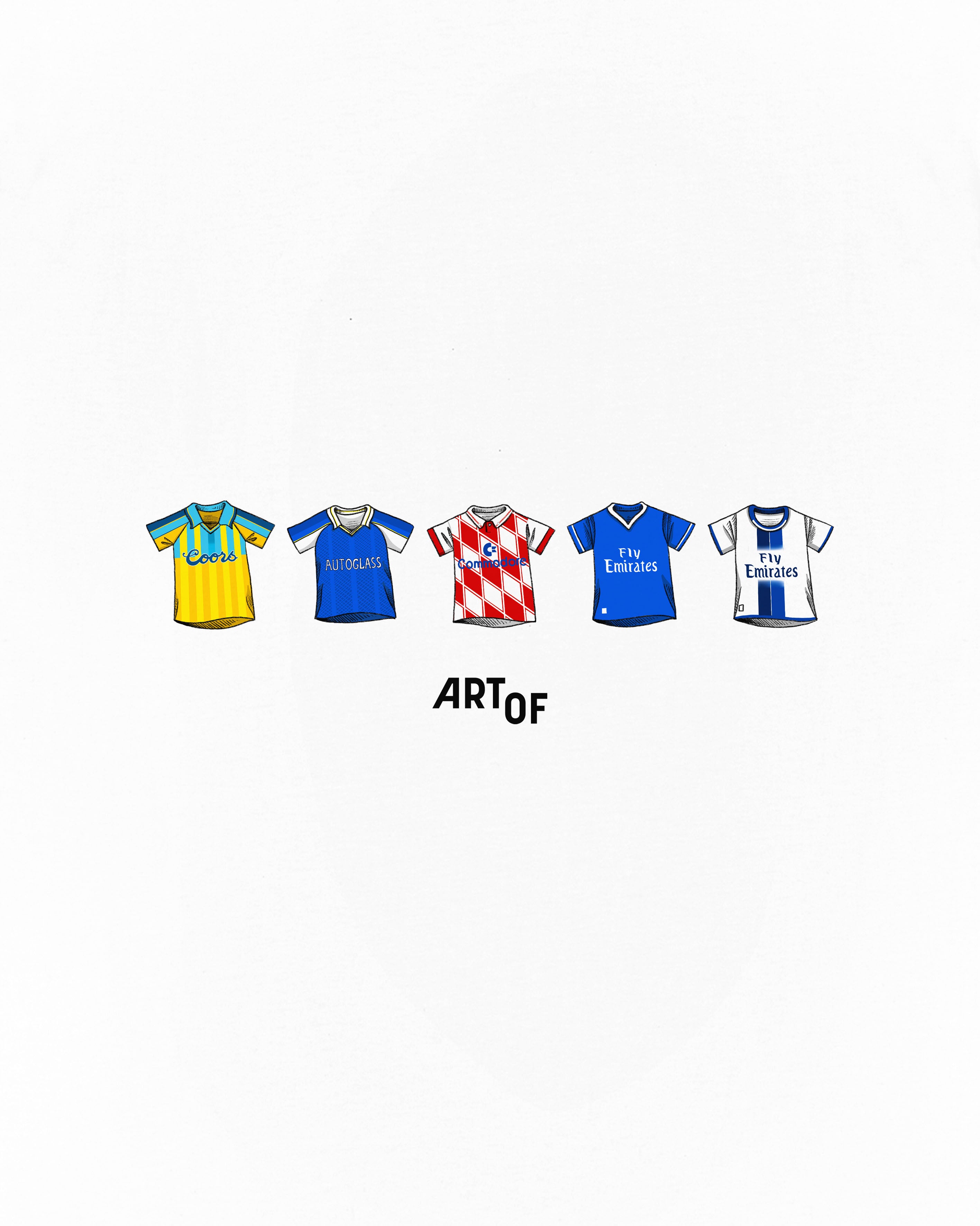 ART OF x Pensioners Printed Classics Tee | White Football T-shirt