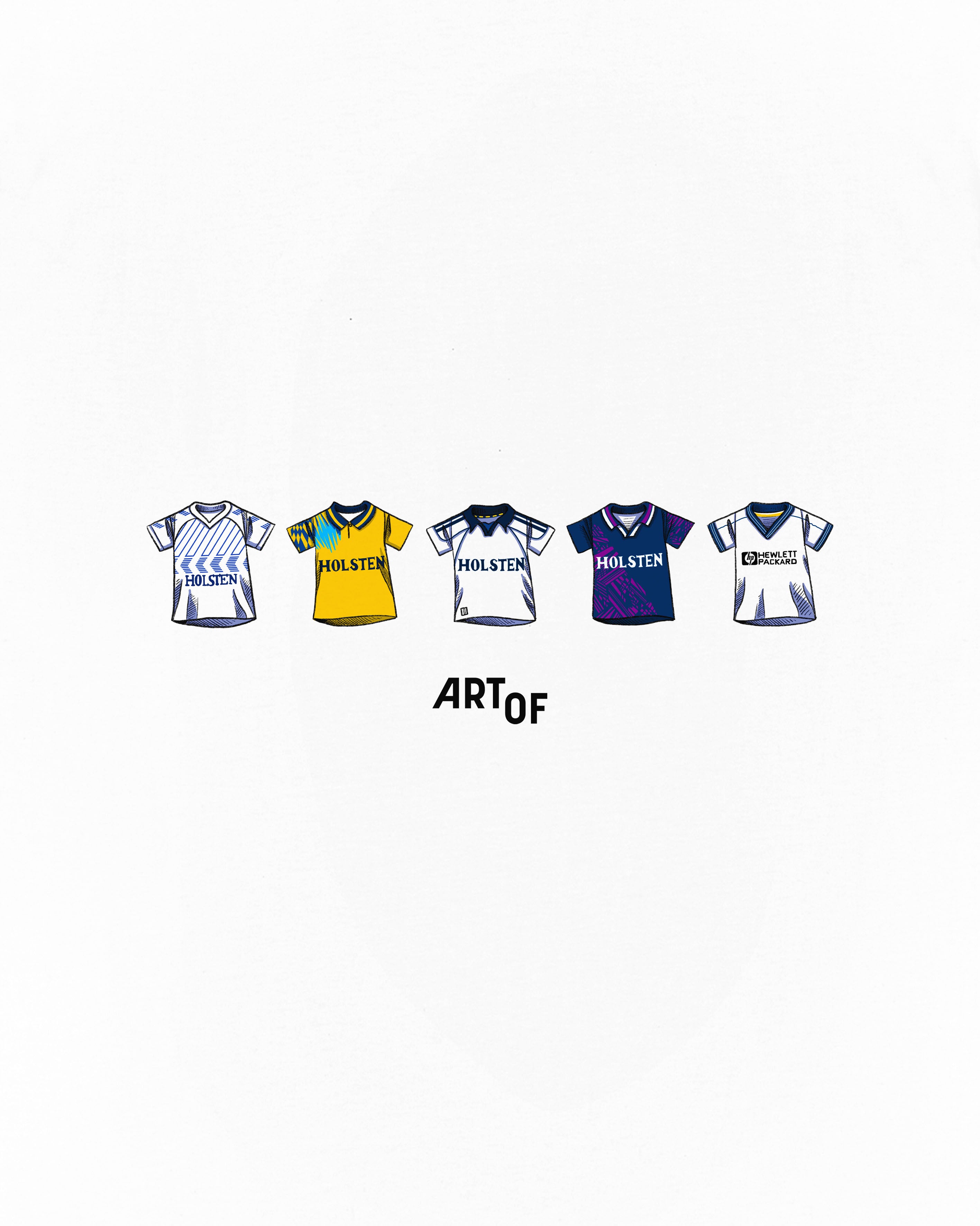 AOF x Spurs Printed Classics Tee | White Graphic Football T-shirt