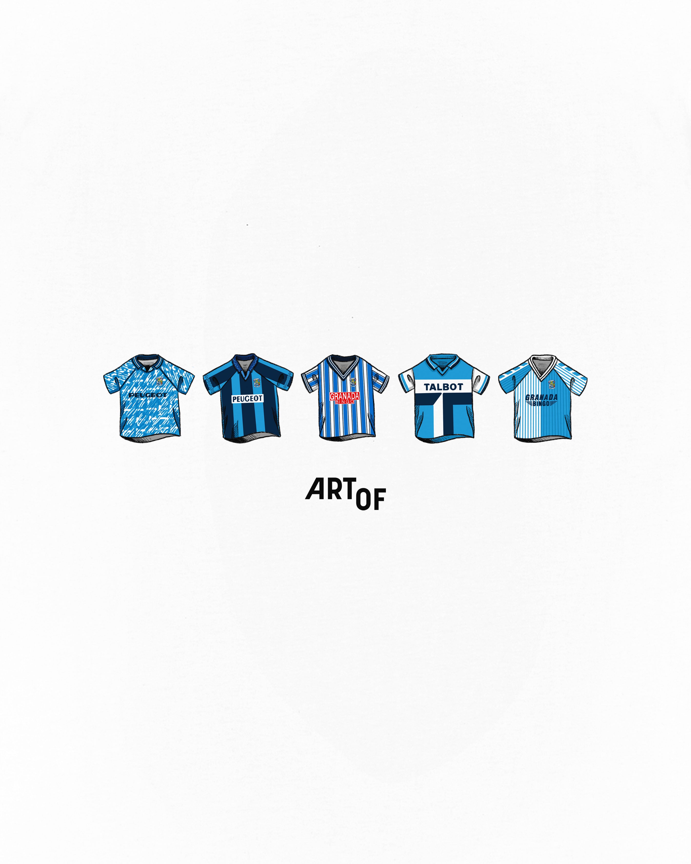 ART OF x Coventry Printed Classics Tee | White Football T-shirt